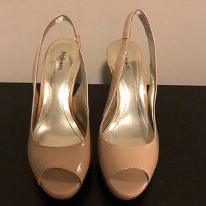 Style&Co Beige Nude Slingback Faith Heels